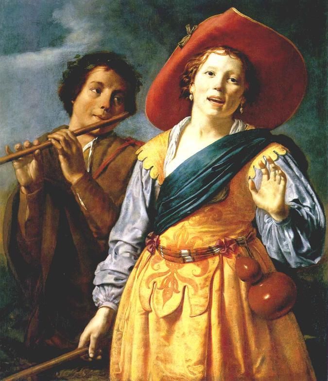Singing Shepherdess And Shepherd - Unknown Artist (After Honthorst)